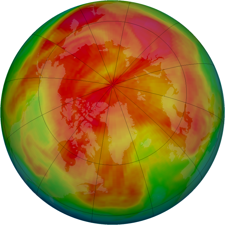 Arctic ozone map for 03 April 1980